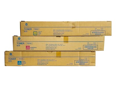 Konica Minolta Genuine TN324 CMY Color Toner Cartridges Set Bizhub C258/C368