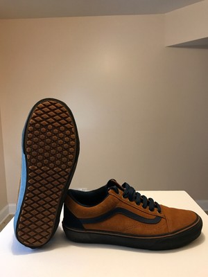 navy vans with gum sole