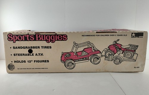 Vintage Gay Toys FASHION DOLL SPORTS BUGGIES Pink Barbie Size Vehicle Set In Box - Picture 3 of 12