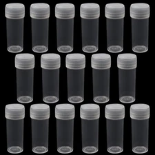 100Pcs 5ml Plastic Small Bottle Storage Container Sample Vial Test Tube with Lid