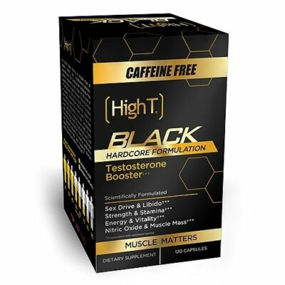 #ad High T Black Caffeine Free Testosterone Booster 120 Capsules Exp: 06 2026 $39.99