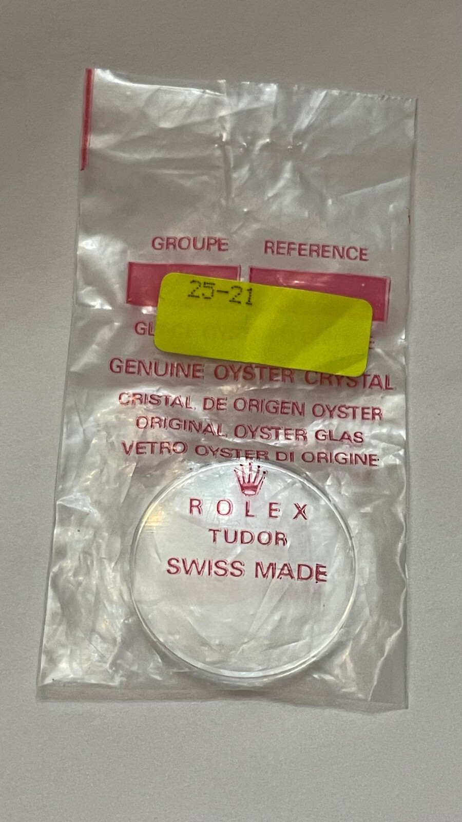 Rolex Crystal 2521 Tropic Plexi Glass for Daytona Chronograph Genuine