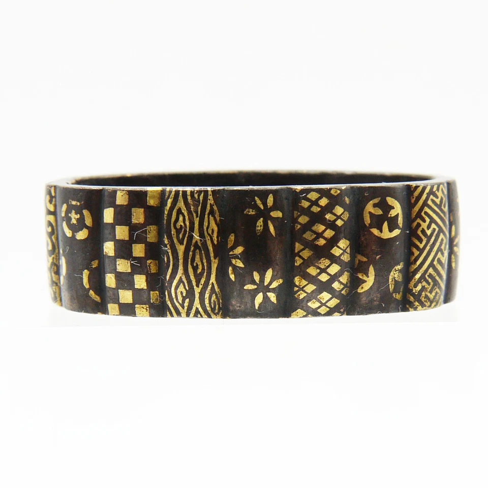 Espada antigua Fuchi & Kashira Owari "patrones tradicionales japoneses" Foto 4 de 4