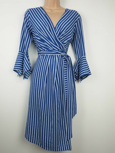 boohoo blue wrap dress