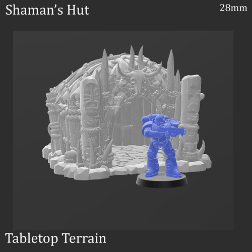 Cabaña del chamán - terreno tribal - terreno de mesa de fantasía - Imagen 10 de 10