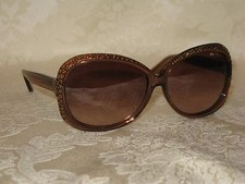 Jimmy Choo Women's Light Brown Sparkling Sunglasses. LRLD8. New.