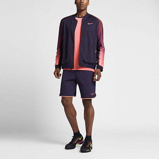 Nike Men's Court Premier Tennis Jacket Purple/Light Mango Nike Men's Court Premier Tennis Jacket Purple/Light Mango