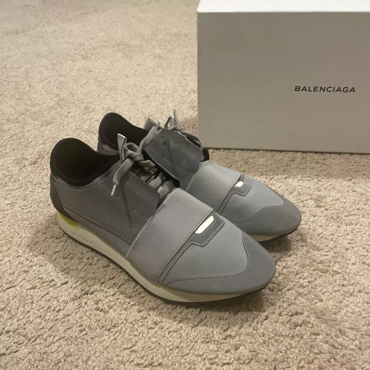 Balenciaga Runner Sneaker Neon Reflective Gray Size 41 EU 8 US | eBay