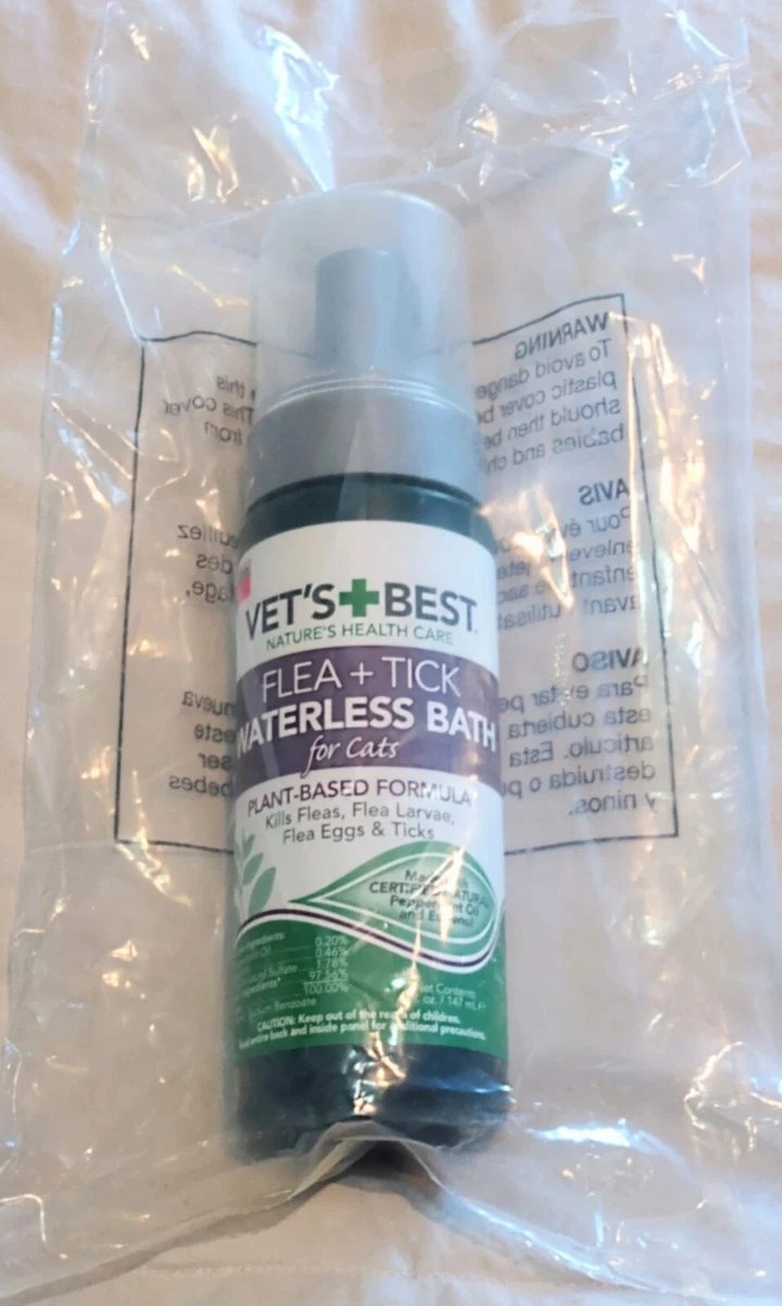 Vet's best waterless flea & best sale tick cat bath foam