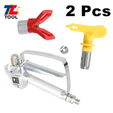 2 Pack 3600 PSI Airless Paint Spray Gun w/ 517 Tip & Tip Guard For Sprayers