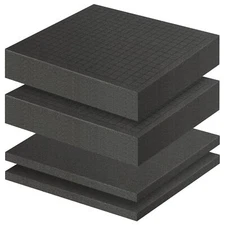 Polyurethane Foam Sheet 4 Pcs Foam Inserts Black foam padding 2 Sizes Pick Ap...