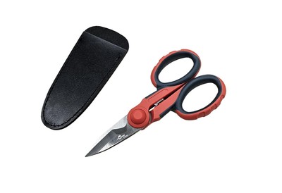 5 1/2'' Electricians Scissors, Stainless Steel Sharp Blades and Soft Rubber Gr...