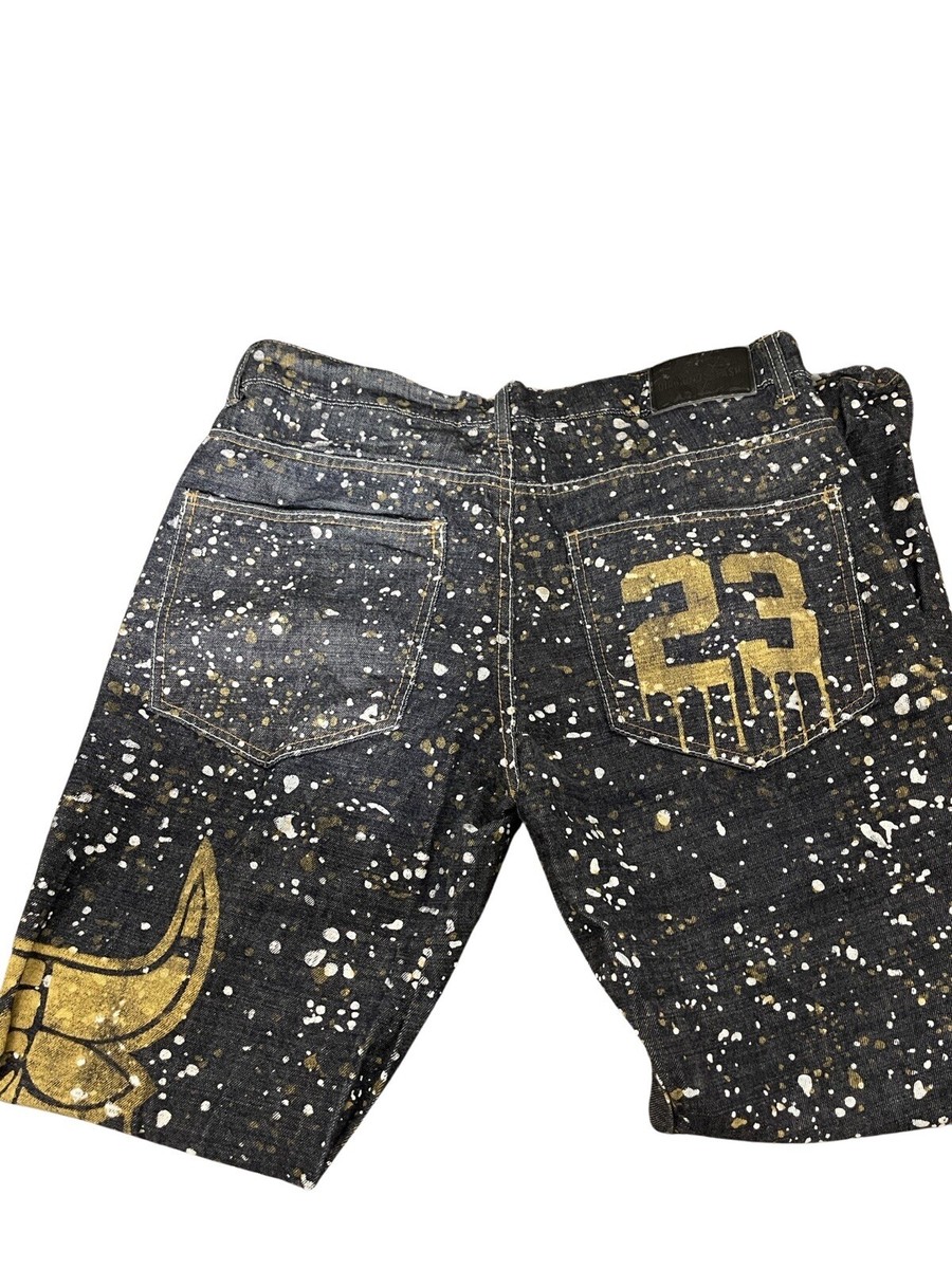 Jordan Jeans Chicago Bulls #23 Diamond Stash Paint Splash NBA