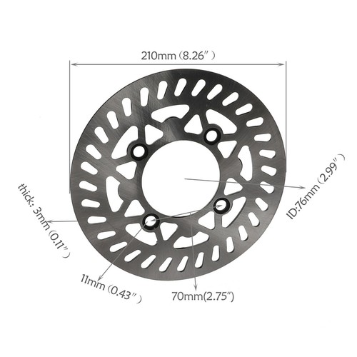 Front Disc Brake Caliper Cylinder Pad Mini Dirt Pit Bike Razor Trail Apollo 125 - Picture 6 of 12