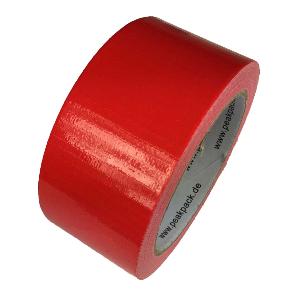 PEAKPACK 1 x nastro in tessuto rosso 48 mm x 20 m 180 μm nastro per pacchi nastro corazzato nastro adesivo