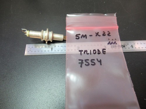 7554 ELECTRIC CERAMIC VACUUM TUBE LOW NOISE TRIODE AS PICTURED 5M-X22 - Picture 5 of 5