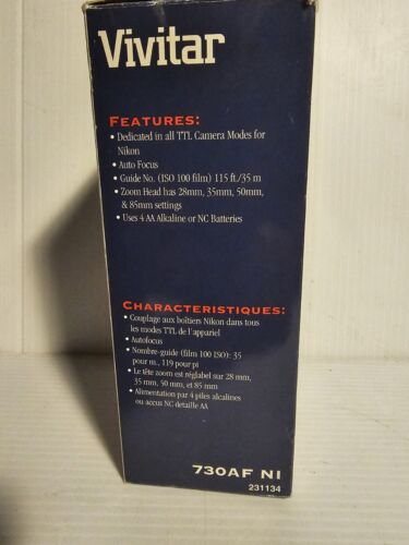 Vintage Vivitar 730AF NI Camera Flash Model. 231134 for Nikon - Picture 2 of 5