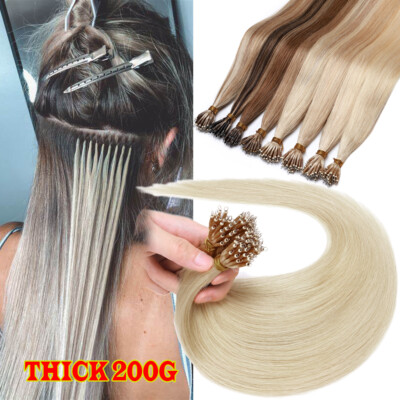 Hair Extensions THICK Nano Bean Micro Loop Beads 100% Remy Balayage 150PCS