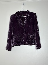 Susan Lewis Purple Velvet Blazer Sz M