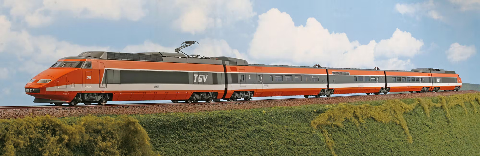 Ree Modeles Tgv-001 Tgv Pse 29 Tgv Sud-Est Orange-Grey Sncf