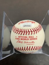 1986 World Series Baseball Signed By Mookie, Buckner & Knight JSA COA #’ed 24/50
