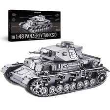 Piececool 3d Model Kits 1:48 Panzer Iv Tanks Metal Model Puzzles Halloween Gifts