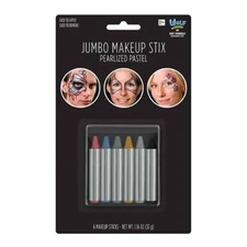 Jumbo Pearlized Pastel Halloween Makeup Stix 6 colors
