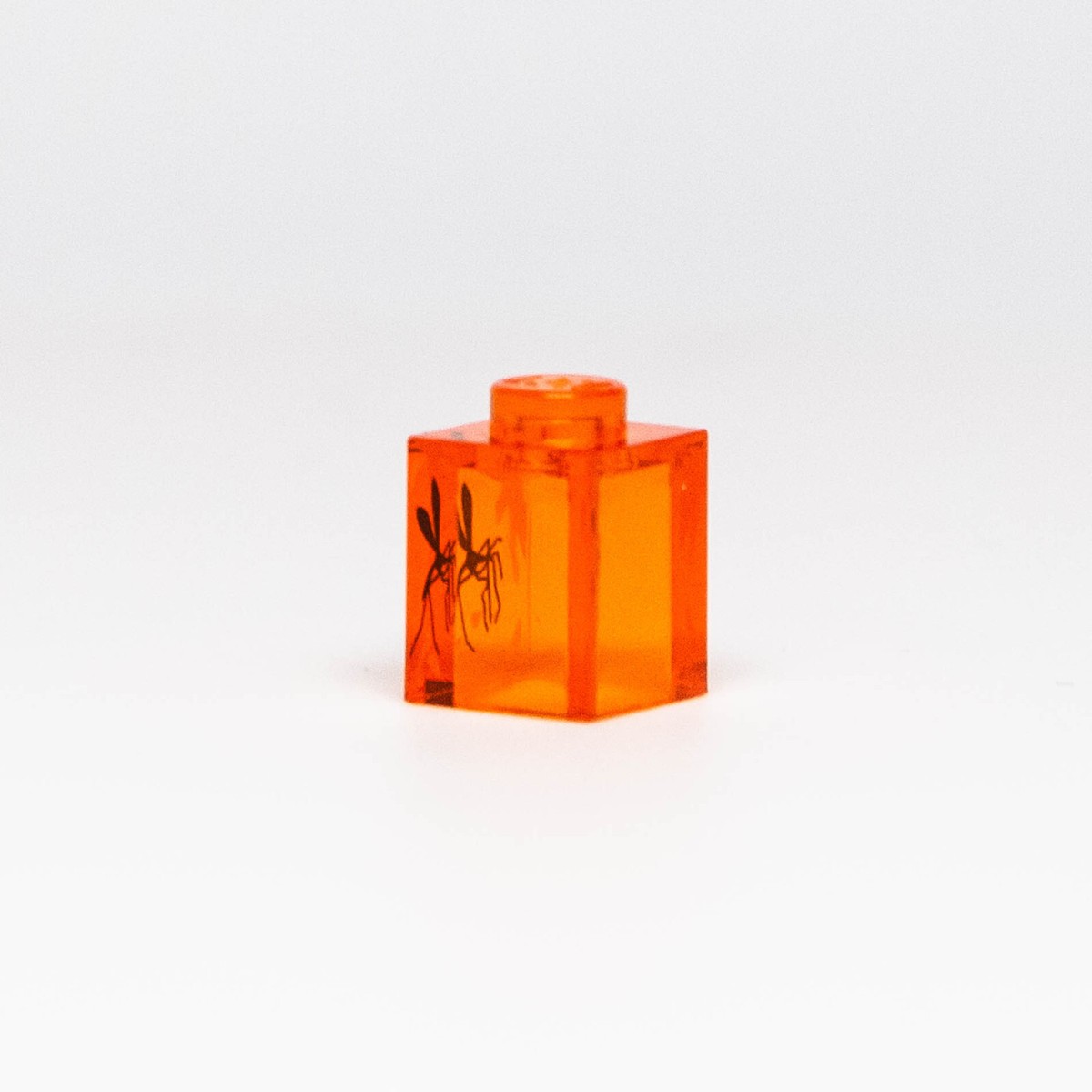LEGO Jurassic Park World - Mosquito Amber - Trans Orange Brick 1x1
