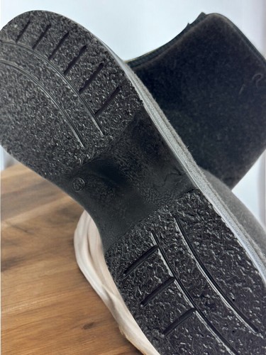 Indoor outdoor shoes felt and faux fur winter ankle boots men 13 black - Picture 7 of 8