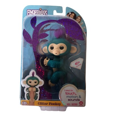 WowWee Fingerlings Glitter Monkey Quincy Interactive Toy Child Birthday Gift NEW