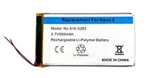 Replacement Battery Apple iPod Nano 2nd Generation A1199 2GB 4GB 8GB 616-0282