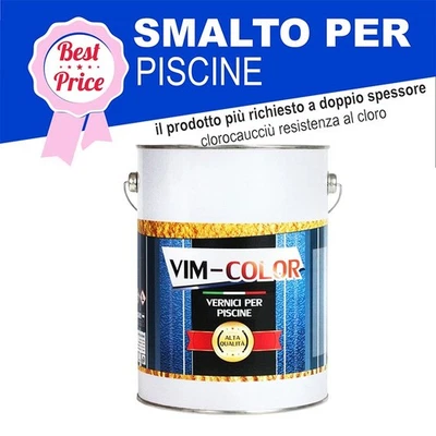 JUMBO PAINT Vim Color Vernice Smalto Per Piscine Clorocaucciu' Professional Colorato