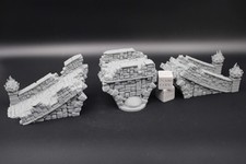 Tabletop Terrain Fantasy Ruined Stone Bridge Dnd RPG wargame skirmish 28-32mm