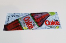 Coke With Lime Dixie Narco & Vendo Flavor Strip Vending Drink Label 20 oz Bottle