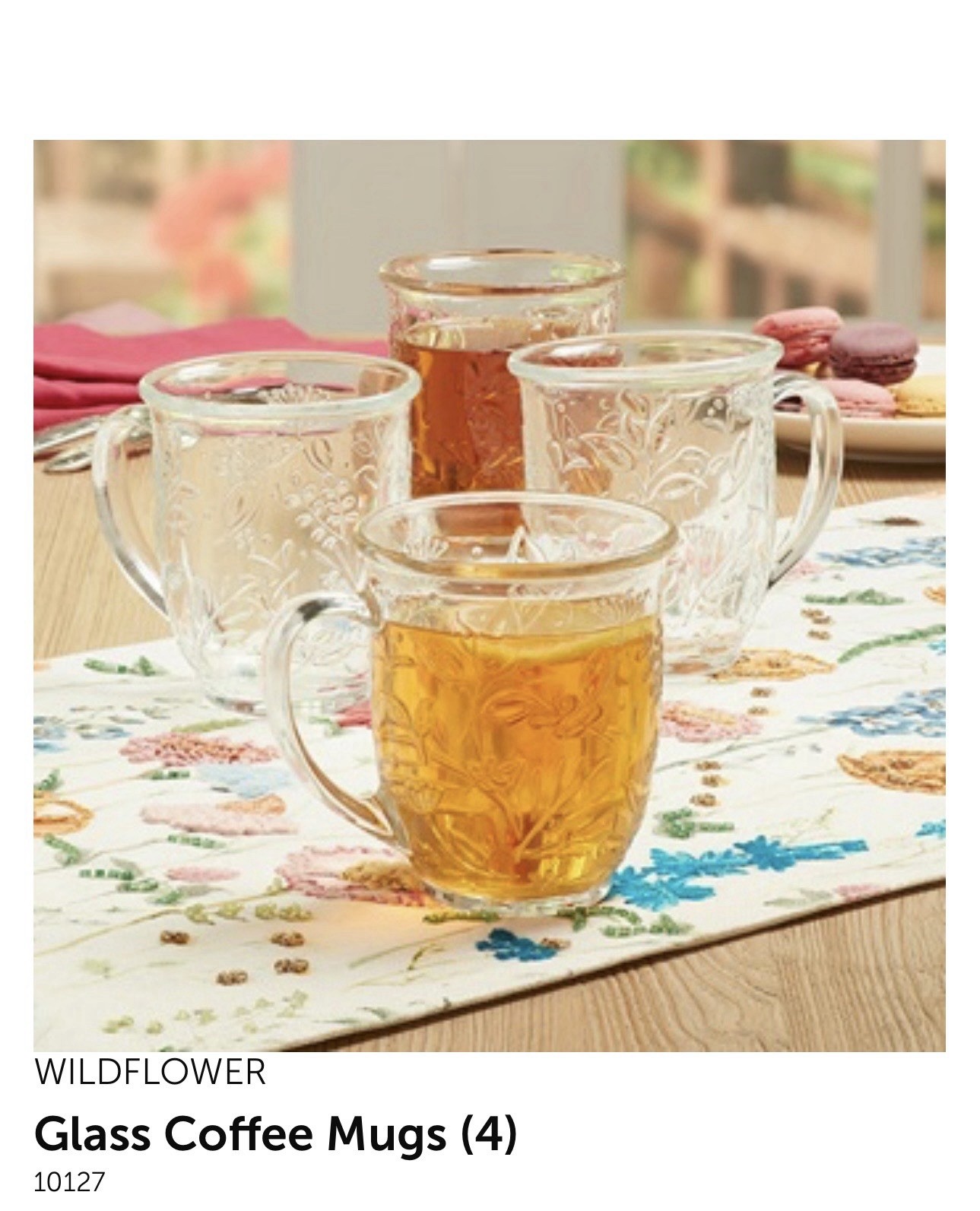 Princess House Wildflower Glass Mug