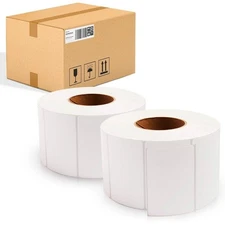11500 Thermal Transfer Freezer Grade Labels 4" x 2" Shipping Label /w 3" Core