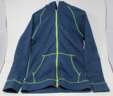 Tek Gear Hoodie Boy's Size Large Blue Yellow Ultrasoft Fleece Full Zip Pockets