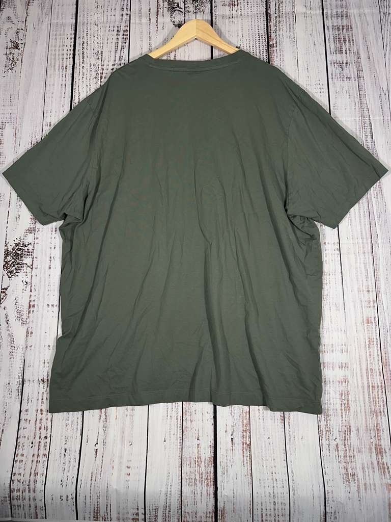 Boss T-Shirt Men Size 4XL Green Solid Tee Casual Minimalist Premium Cotton Top