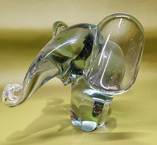 4 INCH NGWENYA GLASS ELEPHANT PAPERWEIGHT FIGURINE
