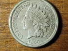 1860 ONE CENT INDIAN HEAD COIN