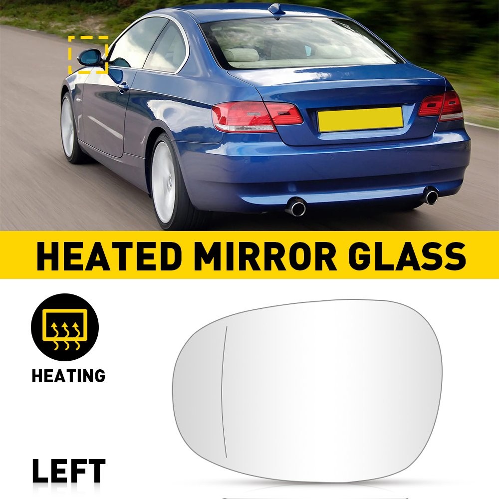 For BMW E82 E91 E90 E90 E91 2009-2013 Heated Left LH Side Door Wing Mirror Glass