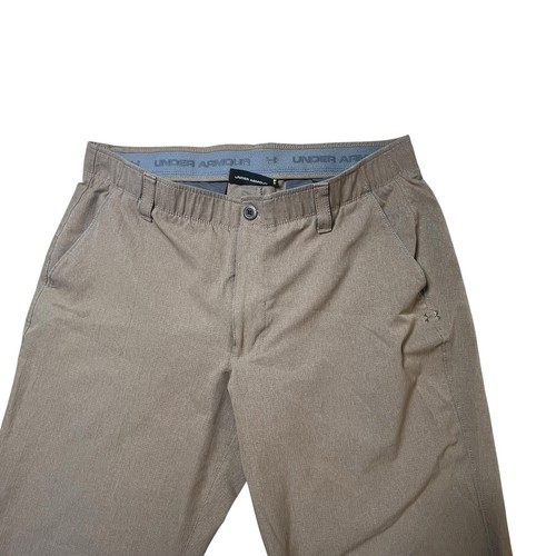 Under Armour lose Herren UA Match Play Golf braun hellbraun Hose Größe 36x30 gerade - Bild 2 von 9
