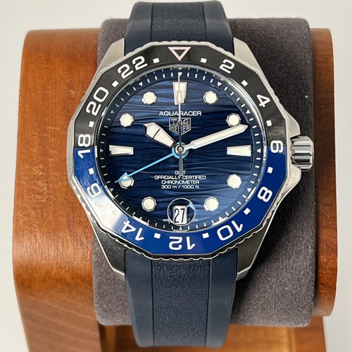 TAG Heuer Aquaracer WBP5114.FT6259 GMT Automatic 300M Men Watch Black Dial