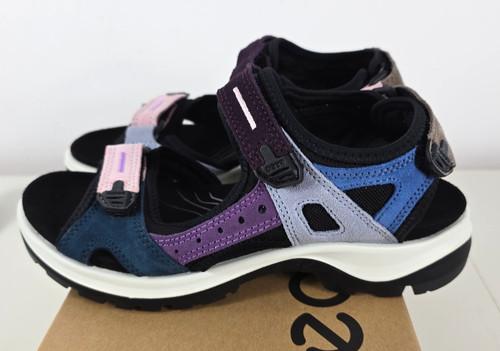 NIB - ECCO Womens OFFROAD Blue Pink Purple Sport Leather Sandals 39 40 41 42