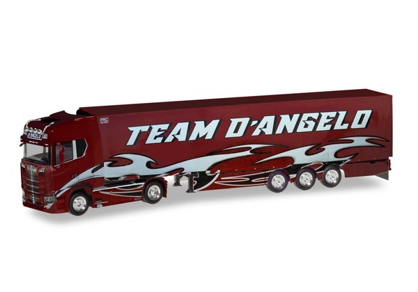 Herpa 309929 Scania Cs 20 Hochdach KüHlkoffer-Sattelzug Team D’Angelo-image
