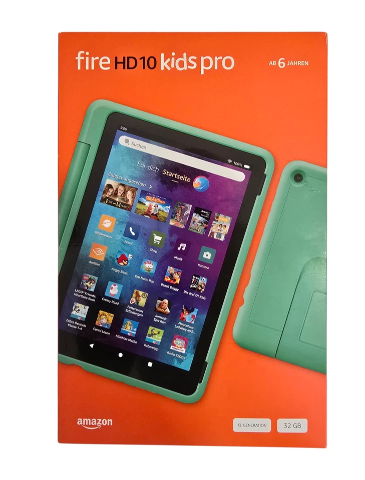 Amazon Fire HD 10 Kids Pro Tablet 2023 | 32GB Sternennebel, Happy Day, Mint Grün - Bild 4 von 4