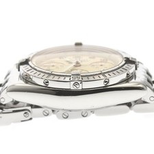 BREITLING CHRONOMAT A13352 39mm SS Beige Dial Automatic Chronograph Date #C466 5