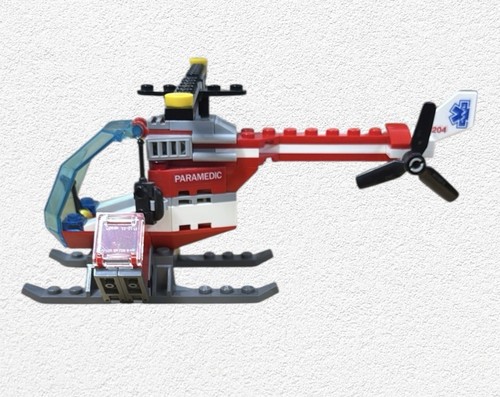 Lego City Rescue Paramedic Helicopter #60204 City Hospital Rare Retired - Picture 1 of 9