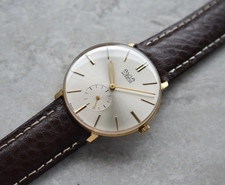 Orologio vintage anni 60 Avia meccanico pelle oro piccoli secondi raro