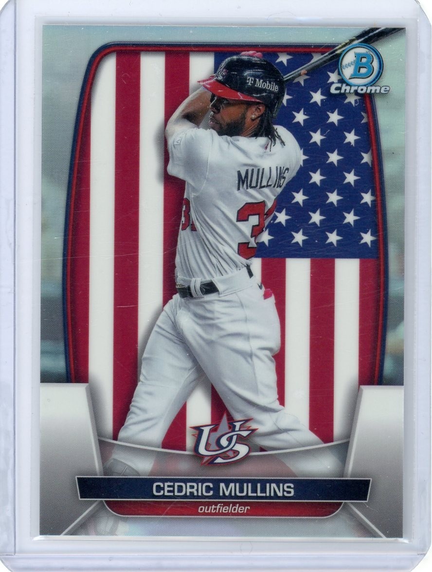 2023 Topps Bowman Chrome Cedric Mullins #WBC-88 USA Flag 387/499